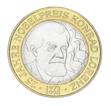 Монета Австрія 50 шилінгів +1998 Біметал AU-UNC Konrad Lorenz К. Лоренц М16635 фото