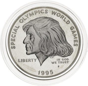 Монета США 1 долари 1995 Срібло P Proof Спеціальні Олімпійські ігри (KM#266) М13732 фото