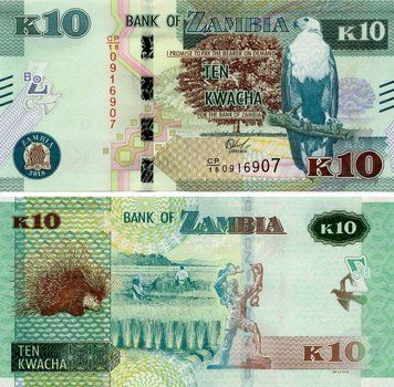 Zambia 10 Kwacha 2018 Porcupine UNC (Pnew)