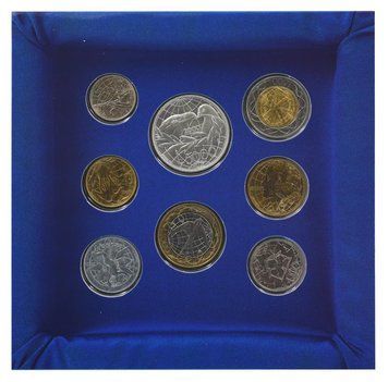 Набір монет Сан-Марино набір із 8 монет 2000 UNC 10, 20, 50, 100, 200, 500, 1000, 5000 лір (срібло) М23386 фото