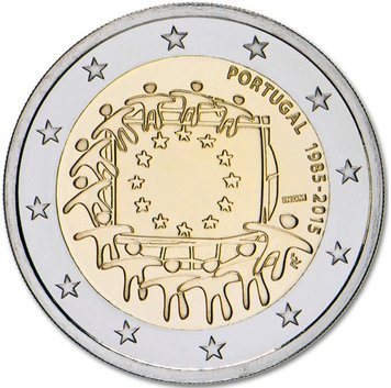 Portugal 2 euro 2015 "European flag" UNC (KM # 863)