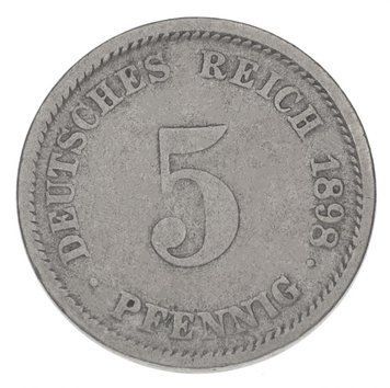 Німеччина 5 пфенігів 1898 F-VF З обігу М14819 фото