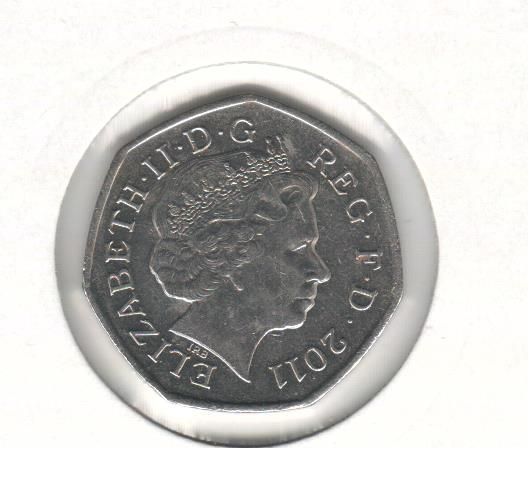 Великобританія 50 пенсів 2011 &laquo;Олімпіада 2012 - Гандбол&raquo; VF (KM#1192) М07263 фото
