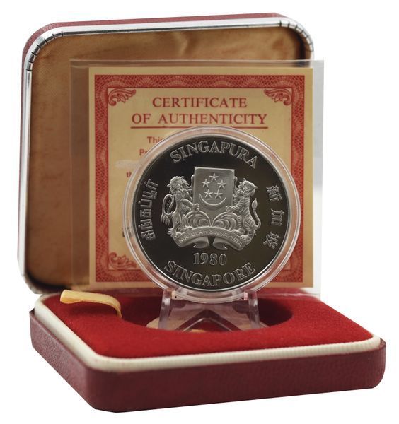 Coin Singapore 10 dollars 1980 Proof Technical data