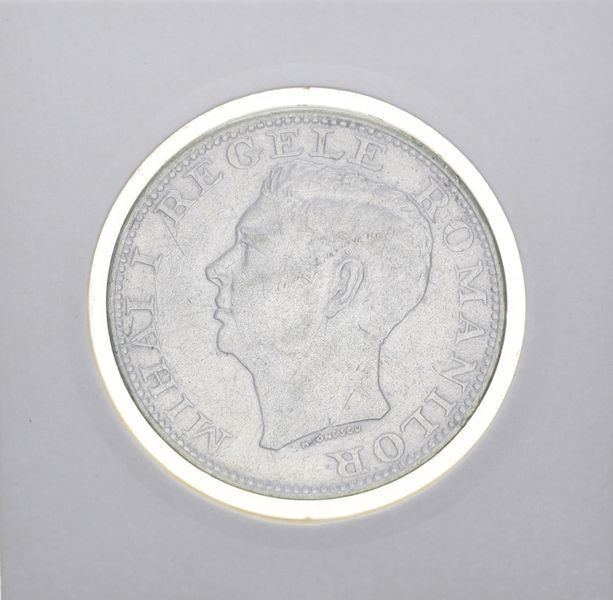 Coin Romania 500 lei 1944 G-VG Silver