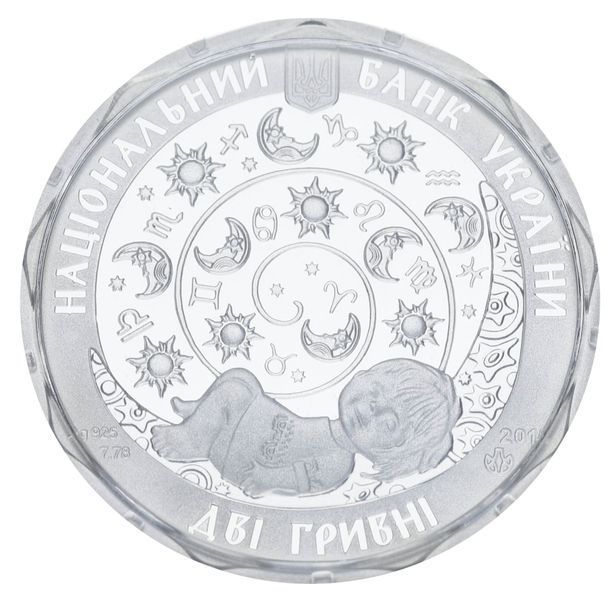 Монета Украина 2 гривны 2015 &laquo;Детский зодиак - Весы&raquo; Серебро UNC в футляре (KM#754) М04109 фото