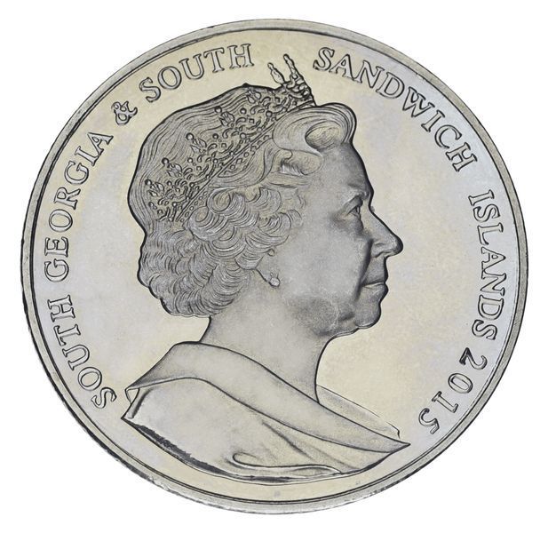 Coin South Georgia and the South Sandwich Islands 2 pounds 2015 AU-UNC Discovery of South Georgia