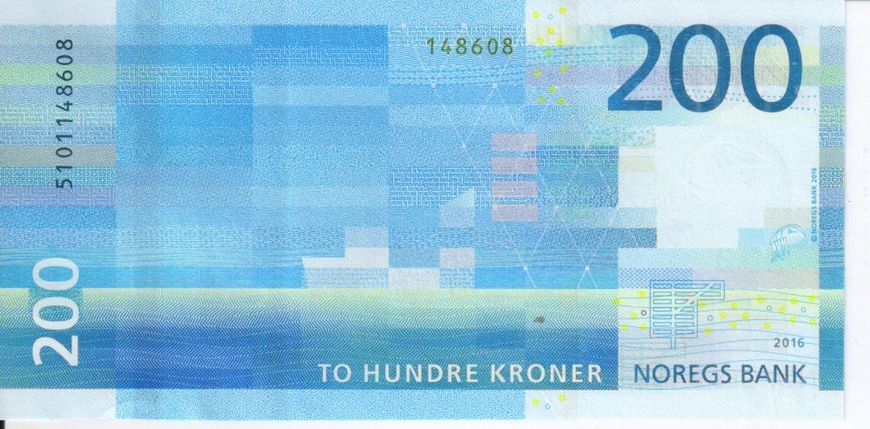 Норвегія 200 крон 2016 UNC (P55) Б07200 фото