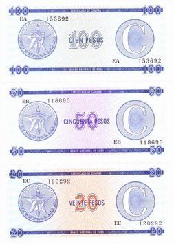 Куба набор из 7 банкнот UNC серия D Б03923 фото