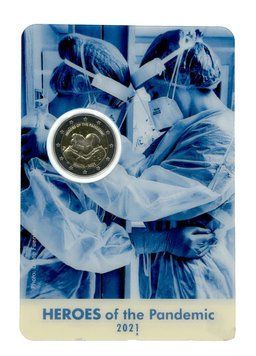 Malta 2 Euro 2021 Bimetal UNC Heroes of the Coronavirus COVID-19 Pandemic