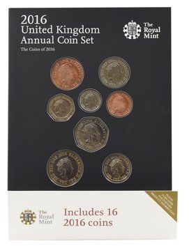 Набір монет Великобританія набір з 16 монет 2016 UNC 1, 2, 5, 10, 20, 50, 50 пенсів, 1, 1, 2, 2, 2, 2, 2, 2, 5 фунтів М23775 фото