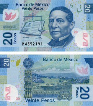 Mexico 20 pesos 2011 Polymer UNC (P122)