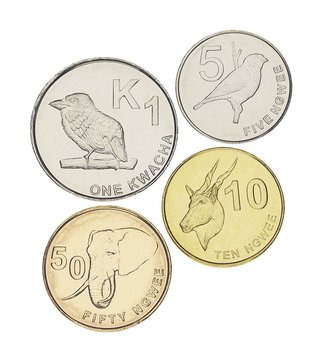 Замбія набір з 4 монет 2012 UNC 5, 10, 50 Нгве, 1 квача М01914 фото