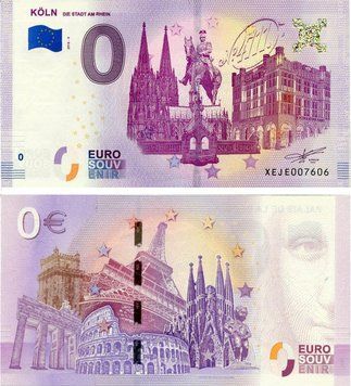 Банкнота Німеччина 0 ЄВРО 2018 UNC Місто Кельн Б17622 фото