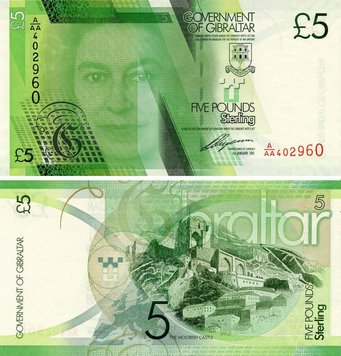 Gibraltar 5 pounds 2011 UNC (P35)