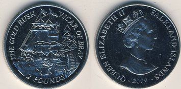 Фолклендські острови 2 фунта 2000 UNC (KM#67) М02877 фото