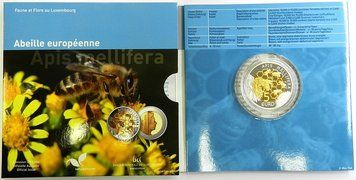 Luxembourg 5 euro 2013 "Bee" Silver Proof (KM # 127)