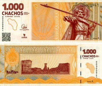 Банкнота Аргентина 1000 чачо 2024 UNC (Pnew) Б22005 фото