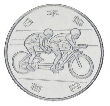 Япония 100 йен 2020 UNC XVI летние Паралимпийские игры в Токио 2020 - Велоспорт М24687 фото