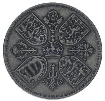 Монета Великобританія 5 шилінгів 1960 VF-AU Британська виставка у Нью-Йорку М17529 фото