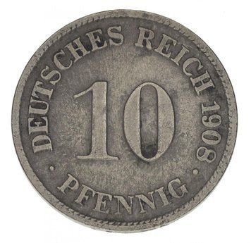 Germany 10 pfennigs 1908 F-VF Out of circulation