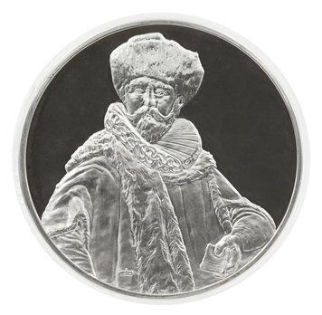 Медаль США Пам'ятна медаль 1972-1976 Срібло Proof Рембрандт - Портрет Ніколаса Рета (Ag 925, 67 грам) М21277 фото