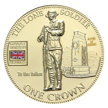 Tristan da Cunha 1 crown 2010 "Lone Soldier" UNC