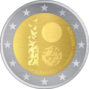 Estonia 2 euro 2018 "100 years of the Republic of Estonia" UNC