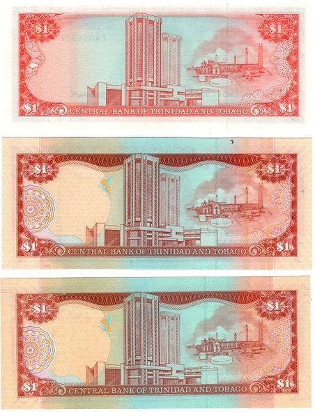 Trinidad and Tobago set of 3 2006 UNC banknotes