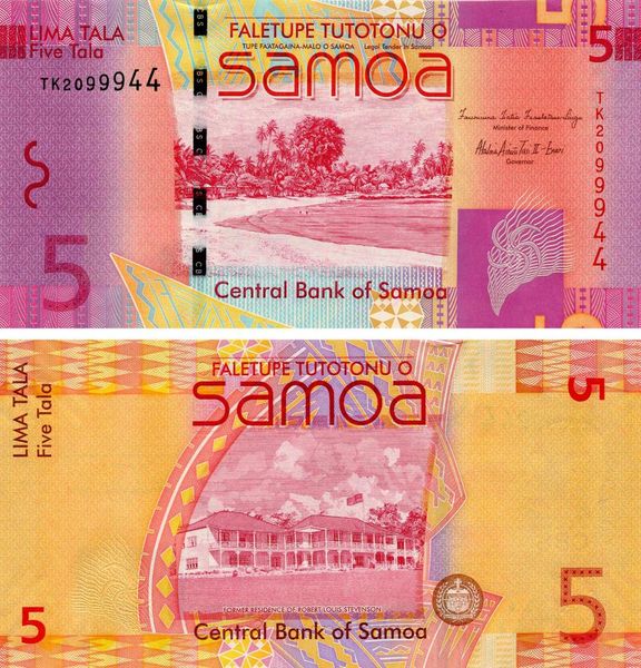 Samoa 5 Tala 2014 UNC (P38b)