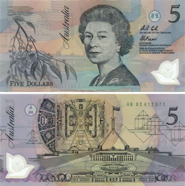 Australia 5 dollars 1992 UNC (P50a)