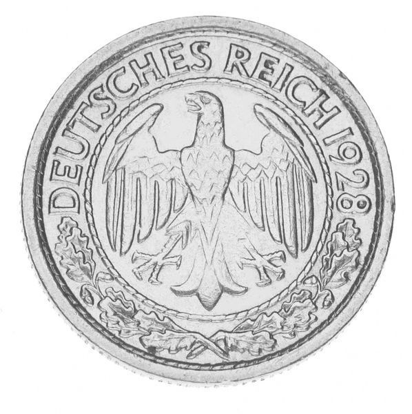 Coin Germany 50 pfennig 1928 F-VF J Weimar Republic