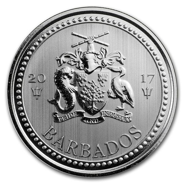 Barbados 1 dollar 2017 Silver UNC