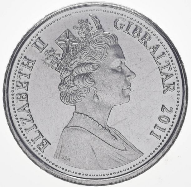 Gibraltar 5 pence 2011 UNC (KM # 1081)