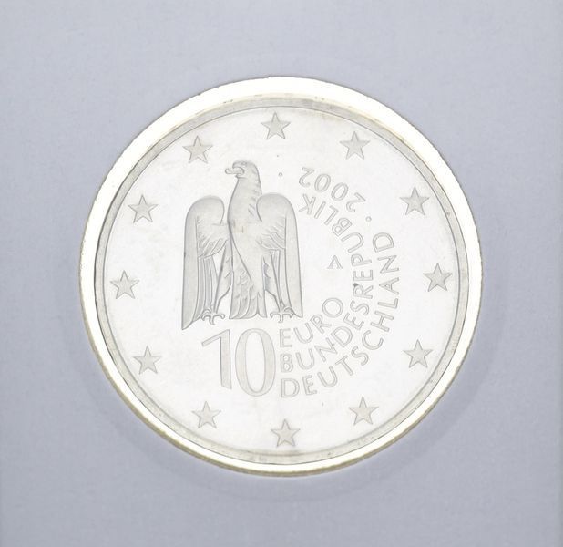 Coin Germany 10 Euro 2002 "Museum Island Berlin" Silver UNC