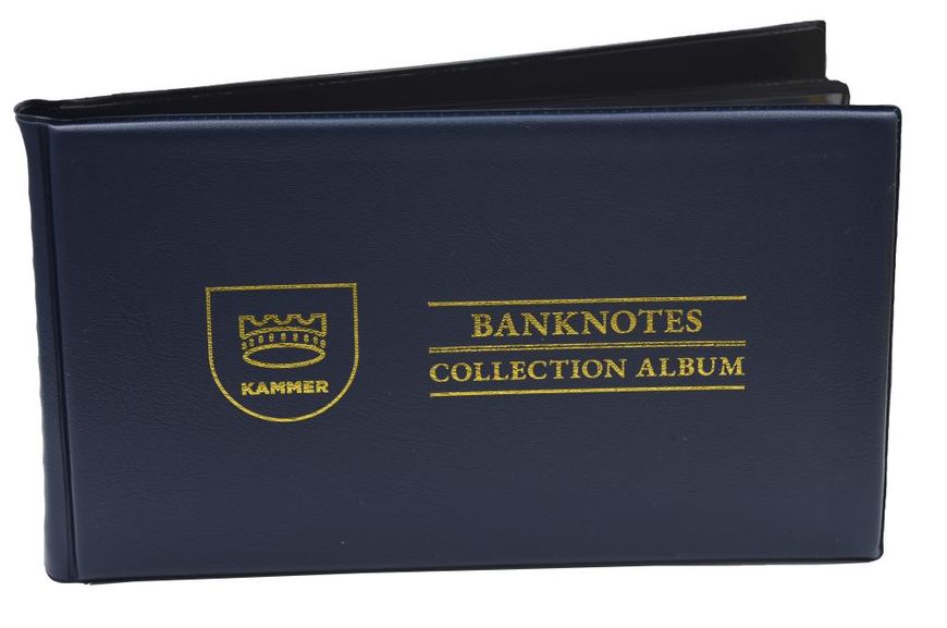 Album for 40 banknotes (black separator sheet), blue Kammer