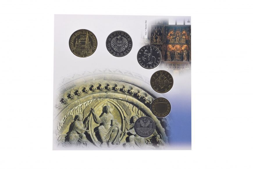 Набір монет Австрія набір з 6 монет 1997 UNC 10, 50 гріш, 1, 5, 10, 20 шилінгів Сувенір М14954 фото