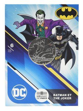 Монета Франція 10 євро 2025 Срібло UNC Комікси DC - 6\18 - Batman et the Joker - Бетмен та Джокер М24206 фото