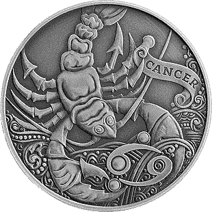 Беларусь 1 рубль 2015 &laquo;Знаки зодиака - Рак&raquo; UNC М04757 фото
