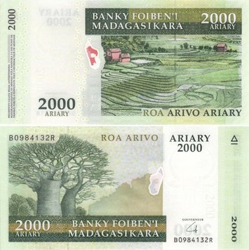 Madagascar 2000 Ariary UNC (P90)