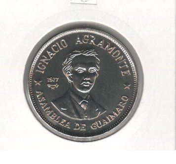 Куба 1 песо 1977 &laquo;Игнасио Аграмонте&raquo; UNC (KM#187) М06925 фото