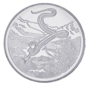 Монета Швейцарія 20 франків 1995 Срібло AU-UNC Королівська біла змія М17014 фото