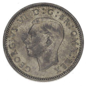 Монета Великобританія 6 пенсів 1946 Срібло F-VF М14652 фото