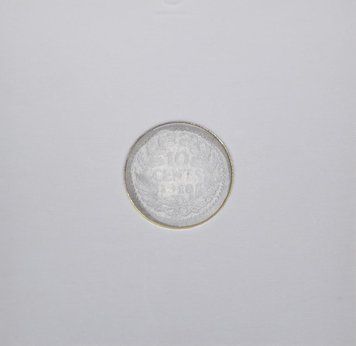 Монета Нідерланди 10 центів 1918 G-VG Срібло М10955 фото