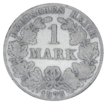 Німеччина 1 марка 1875 Срібло F-VF B М17794 фото