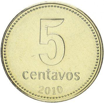 Аргентина 5 сентаво 2010 UNC М10243 фото