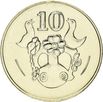 Кіпр 10 центів 2004 UNC М10430 фото