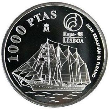 Іспанія 1000 песет 1998 Срібло Proof (KM#1000) М07010 фото