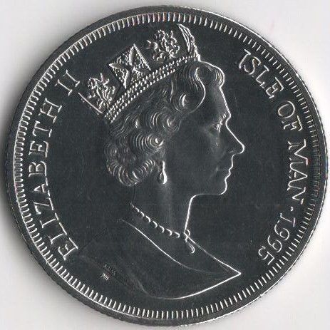 Монета Остров Мэн 1 крона 1995 &laquo;Изобретения. Ч. Бэббидж. Первый компьютер&raquo; UNC (KM#534) М08008 фото