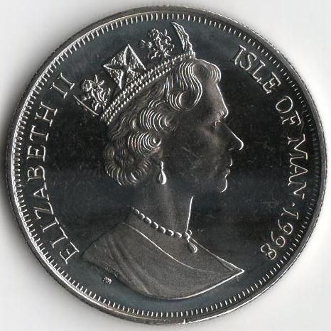 Isle of Man 1 crown 1998 FIFA World Cup in France UNC Variety 2 (KM # 811)